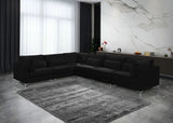 Julia Black Velvet Modular Sectional (6 Boxes)