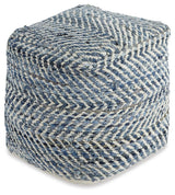Chevron Pouf