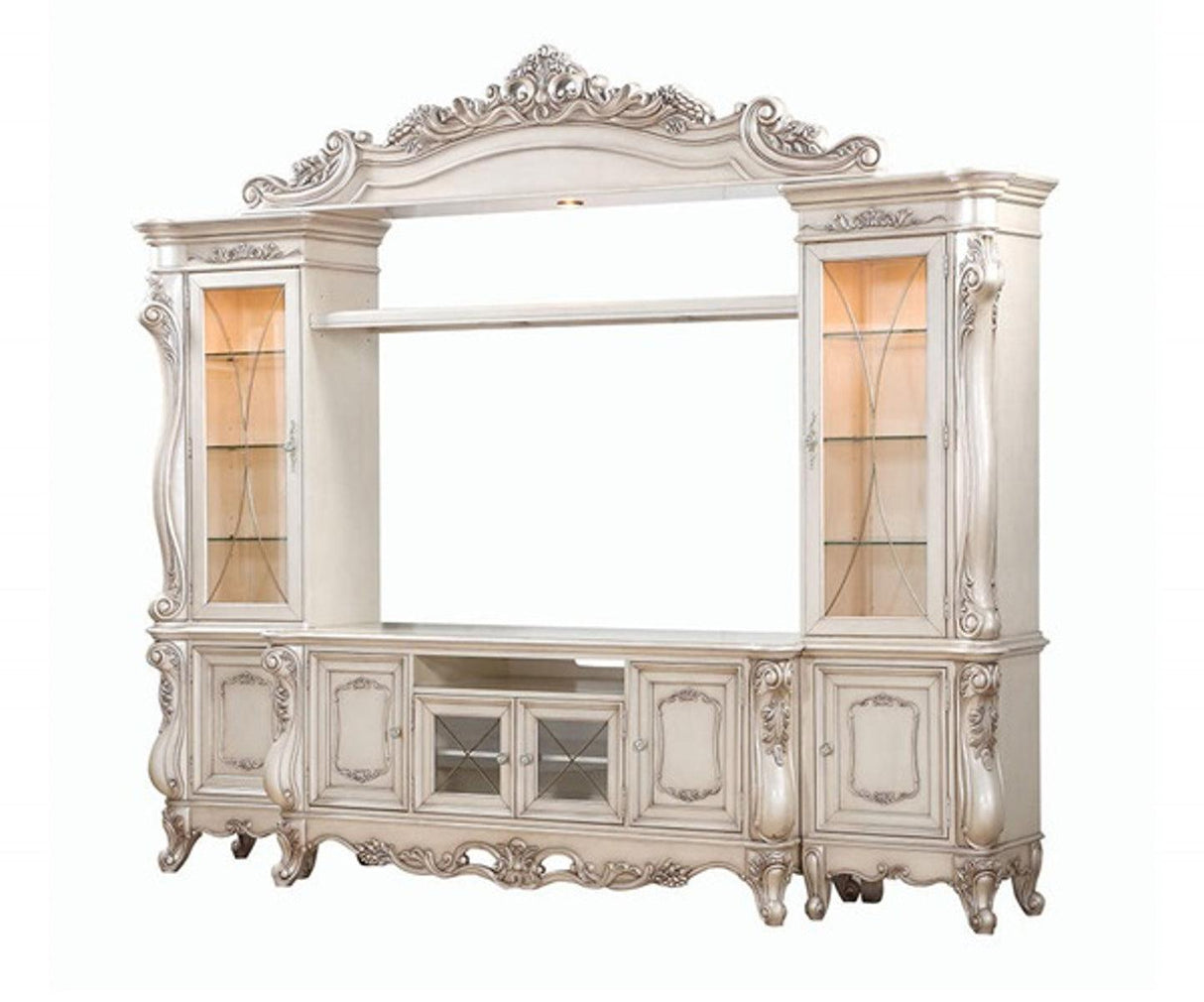Acme Furniture Gorsedd Entertainment Center in Antique White 91440