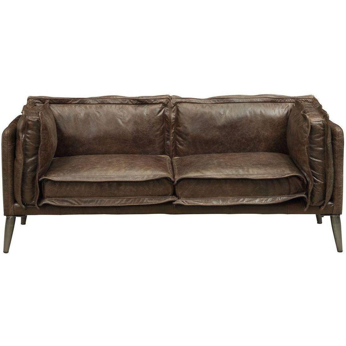 Acme Furniture Porchester Loveseat in Distress Chocolate 52481