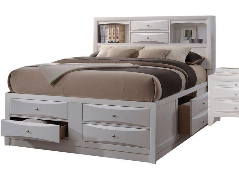 Acme Ireland Queen Storage Bed in White 21700Q - galleria furniture outlet