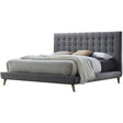 Acme Valda Queen Upholstered Bed in Gray 24520Q - galleria furniture outlet