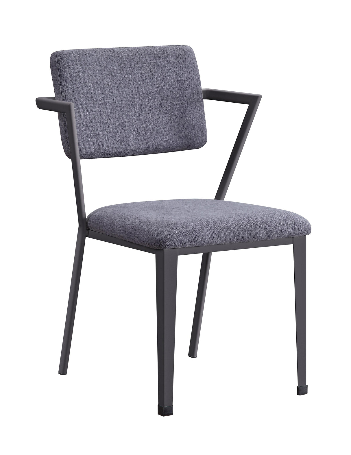 Cargo Gray Fabric & Gunmetal Chair - galleria furniture outlet