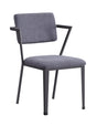 Cargo Gray Fabric & Gunmetal Chair - galleria furniture outlet