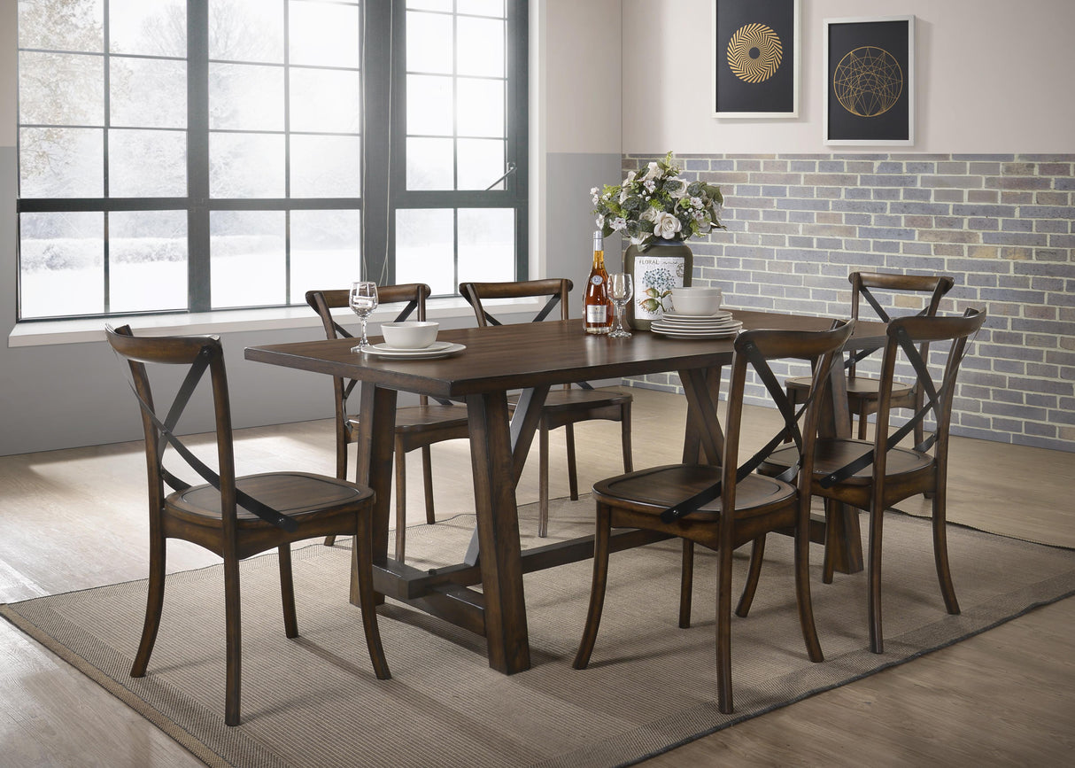 Kaelyn Dark Oak Dining Table - galleria furniture outlet