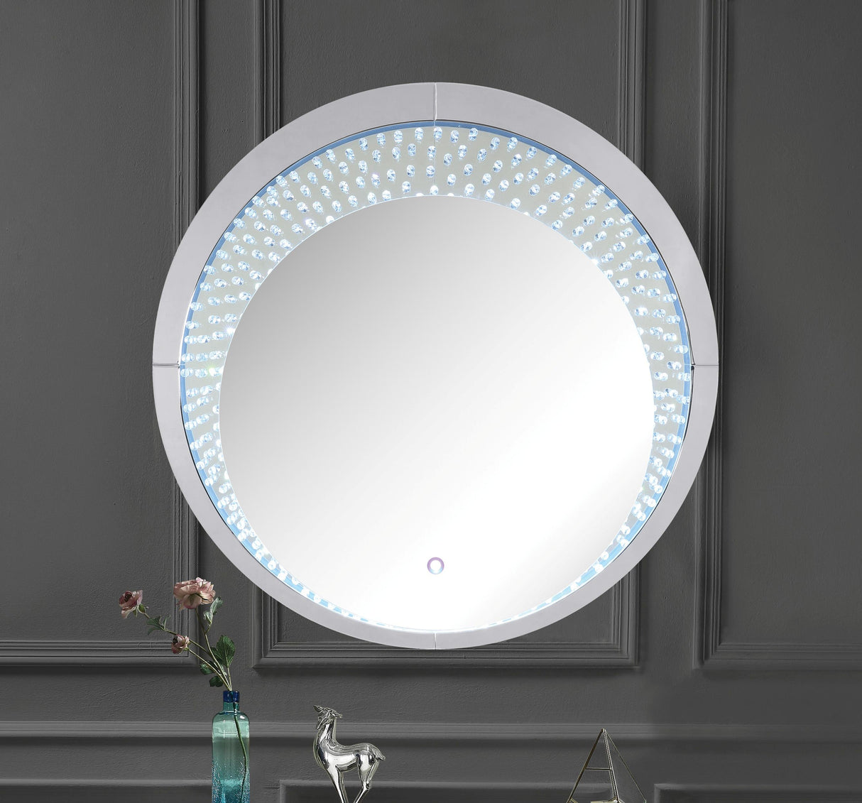 Nysa Mirrored & Faux Crystals Wall Decor (LED)