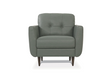 Radwan Pesto Green Leather Chair - galleria furniture outlet