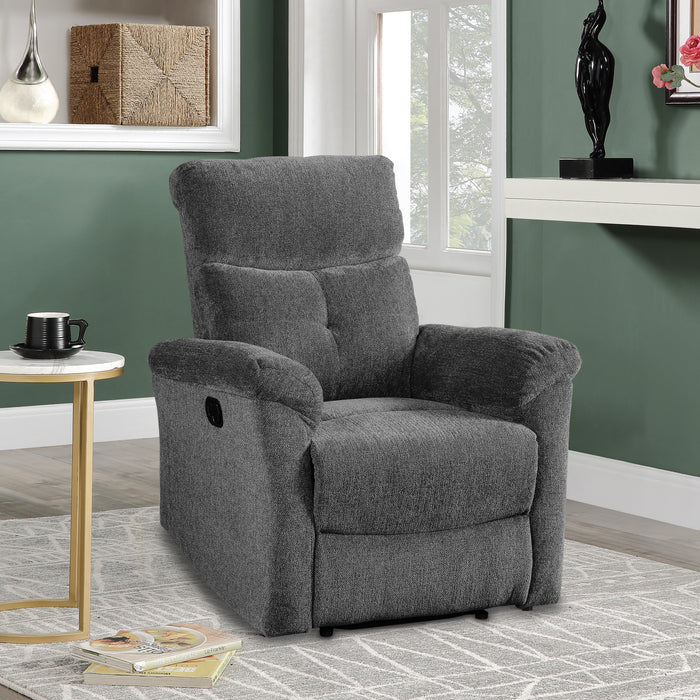 Treyton Gray Chenille Glider Recliner image