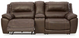 Dunleith Power Reclining Loveseat with Console - galleria furniture outlet