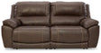 Dunleith Power Reclining Sectional Loveseat - galleria furniture outlet