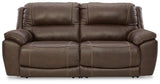 Dunleith Power Reclining Sectional Loveseat - galleria furniture outlet