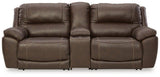 Dunleith Power Reclining Loveseat with Console - galleria furniture outlet