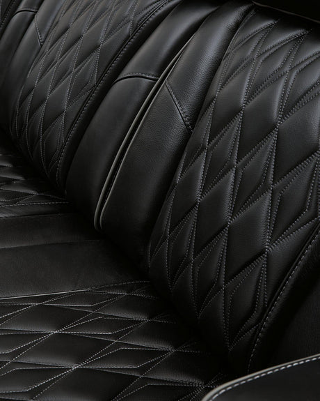 Boyington Power Reclining Loveseat with Console - galleria furniture outlet