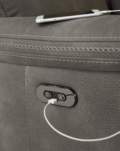 Next-Gen DuraPella Power Reclining Loveseat with Console - galleria furniture outlet