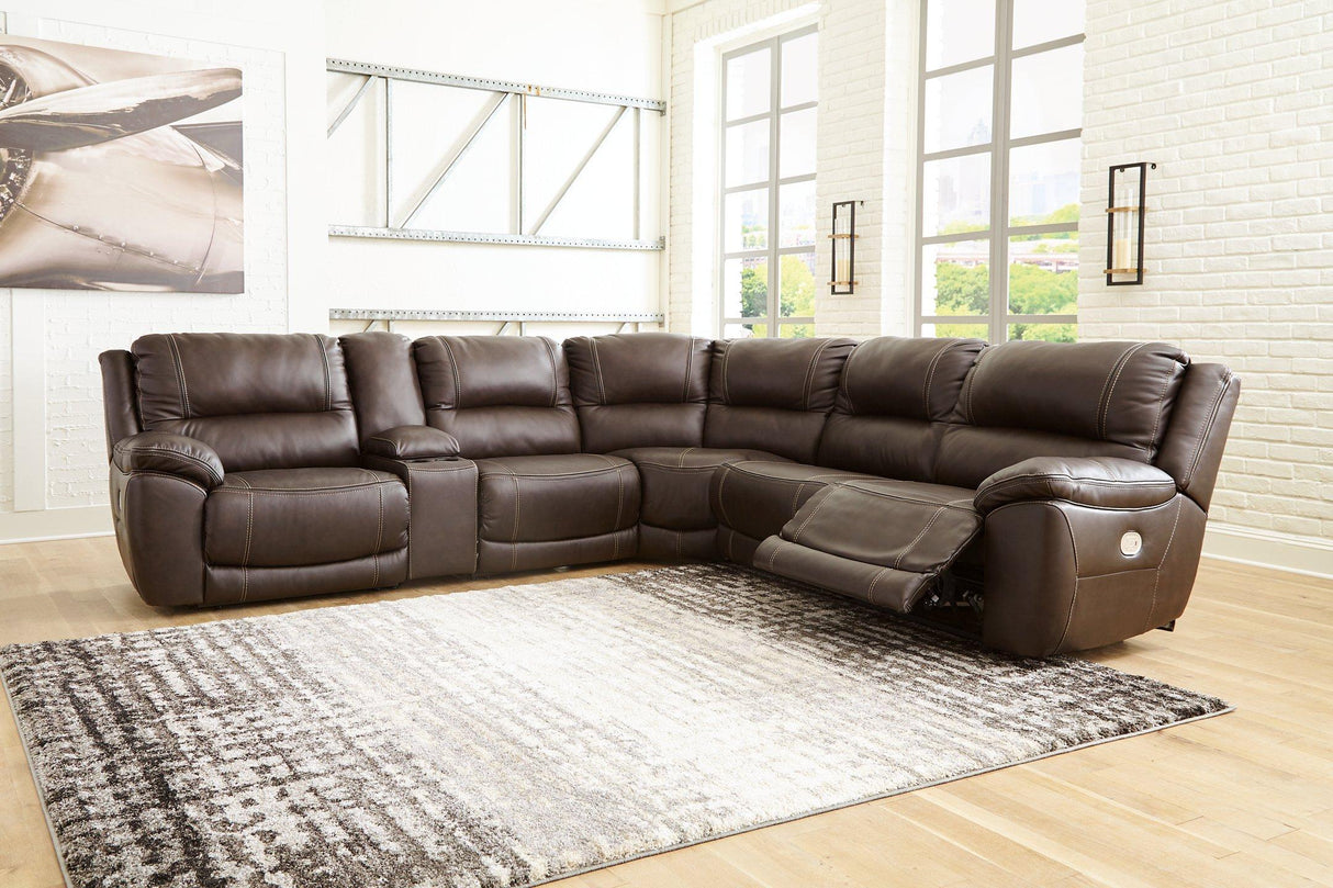 Dunleith Power Reclining Sectional - galleria furniture outlet