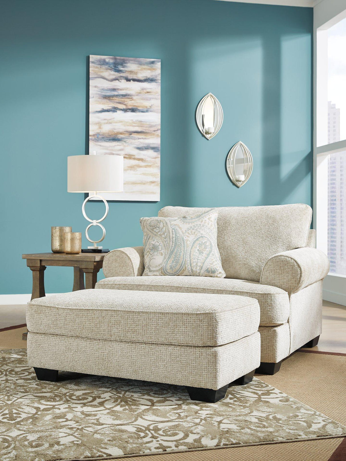 Monaghan Oversized Chair and Ottoman - galleria furniture outlet
