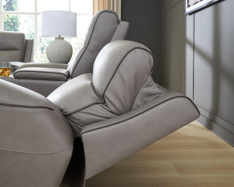 5Z-Comfort Power Reclining Loveseat with Console - galleria furniture outlet