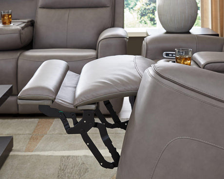 5Z-Comfort Power Reclining Loveseat with Console - galleria furniture outlet