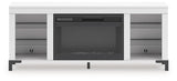 Brollevi 60" TV Stand with Electric Fireplace