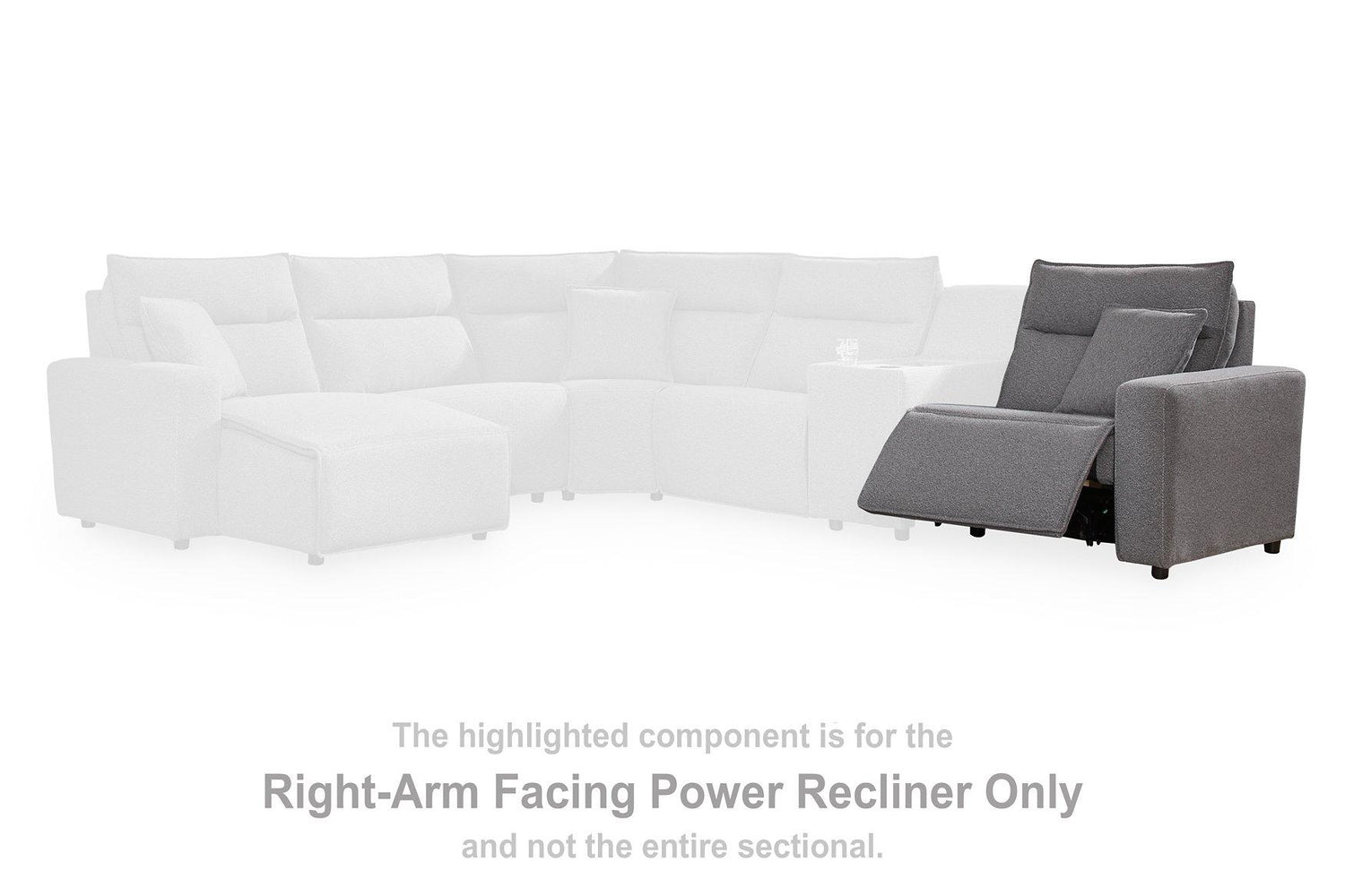 Modmax Power Reclining Sectional with Chaise - galleria furniture outlet