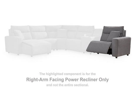 Modmax Power Reclining Sectional with Chaise - galleria furniture outlet