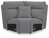 Modmax Reclining Sectional with Console - galleria furniture outlet