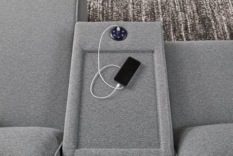 Modmax Reclining Sectional with Console - galleria furniture outlet