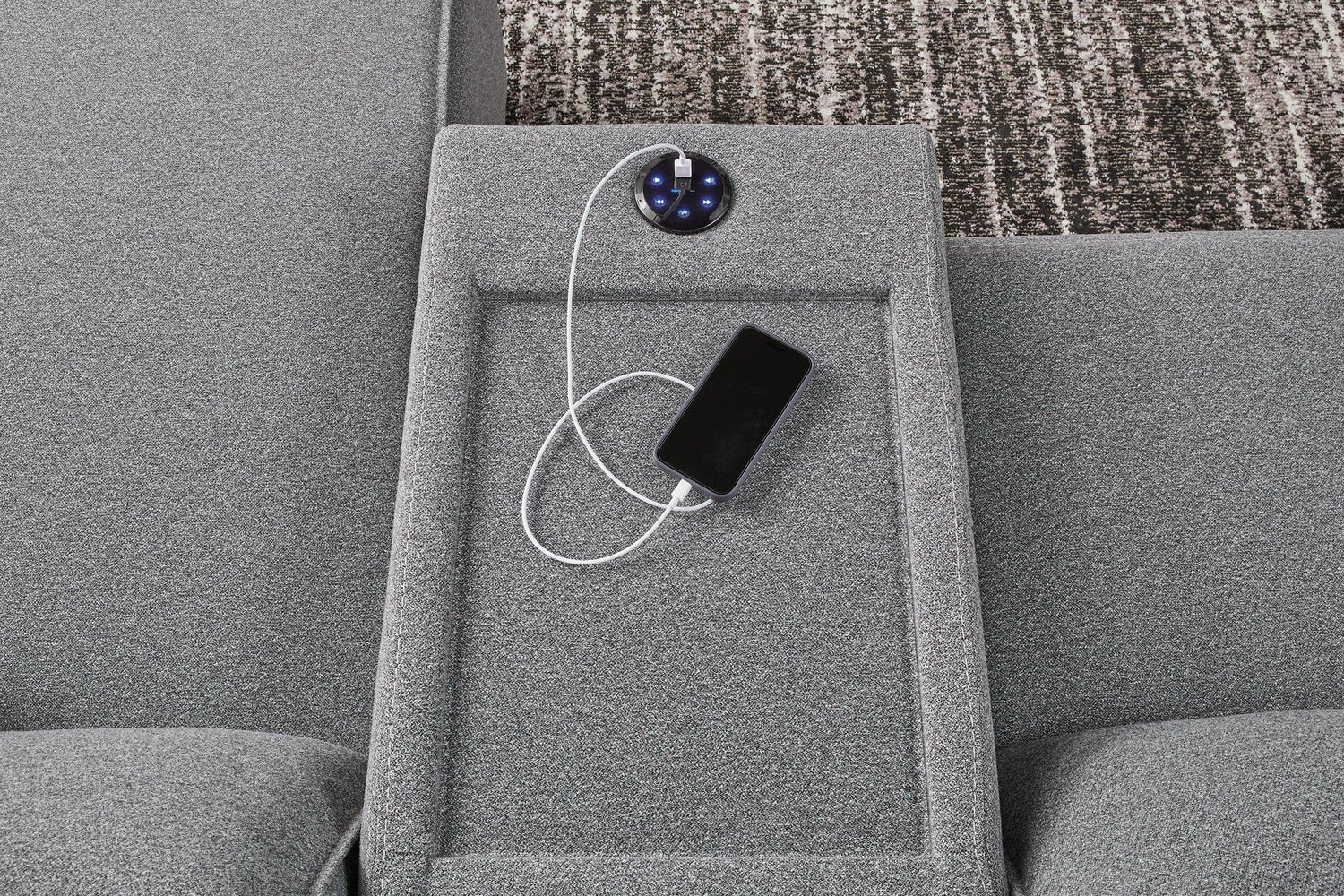 Modmax Power Reclining Sectional with Chaise - galleria furniture outlet