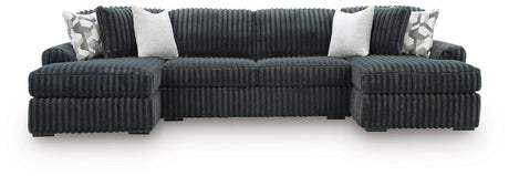 Midnight-Madness Sectional with Chaise - galleria furniture outlet
