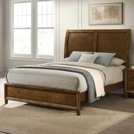 Ballard 5/0 Q Headboard, Footboard & Slat Kit-Walnut