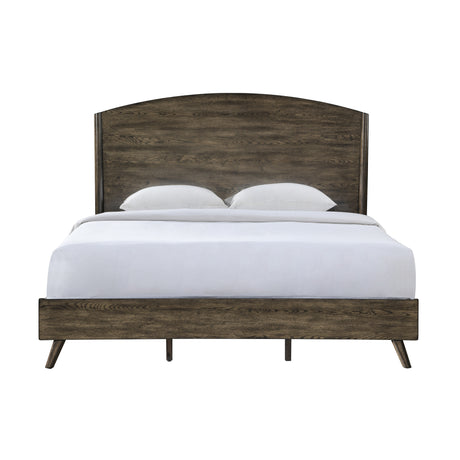 Rex 5/0 Q Headboard, Footboard & Slats-Walnut