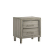 Lennox 2 Drawer Nightstand-Gray