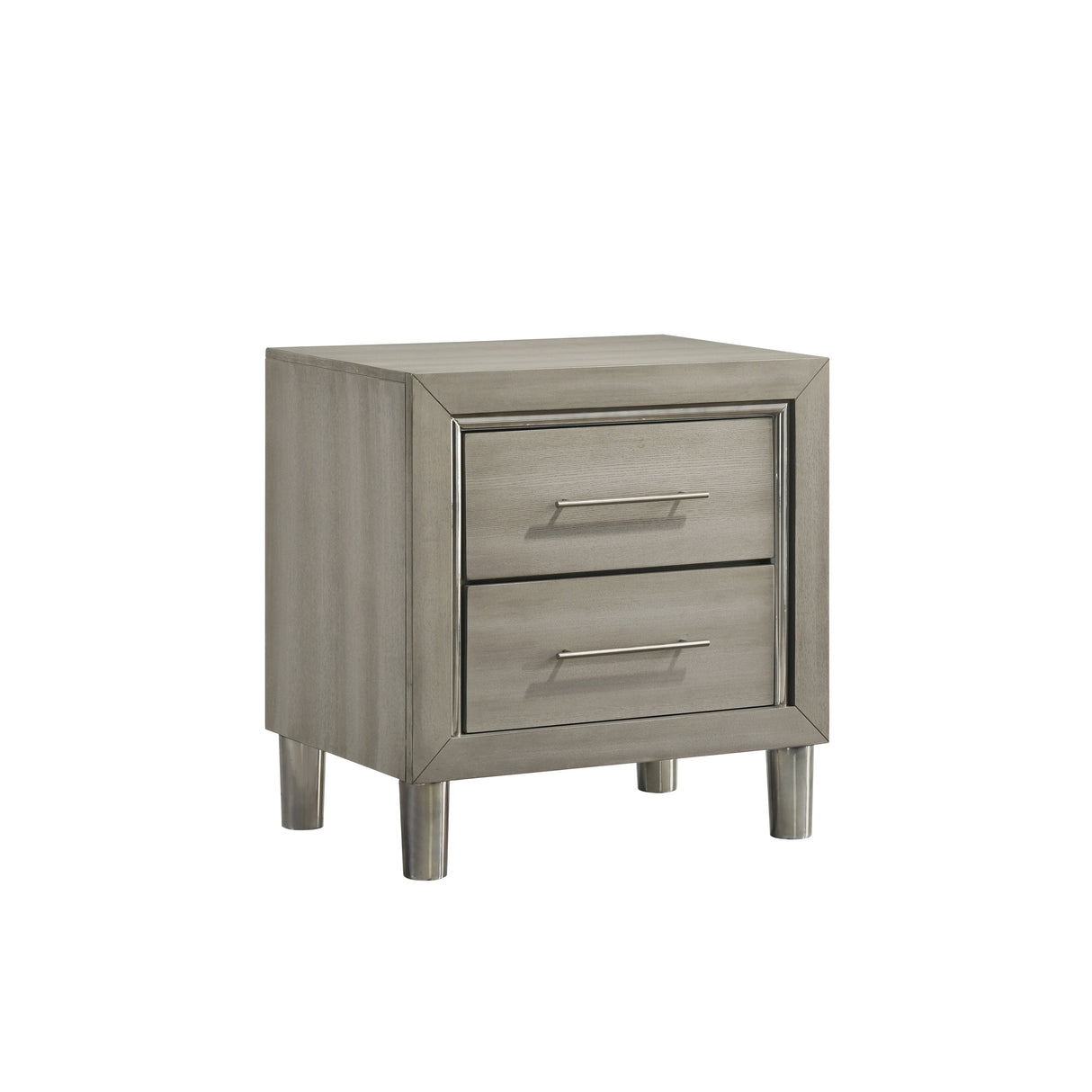 Lennox 2 Drawer Nightstand-Gray