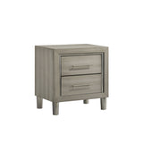 Lennox 2 Drawer Nightstand-Gray