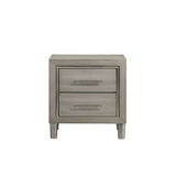 Lennox 2 Drawer Nightstand-Gray