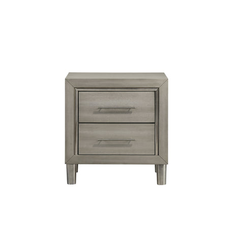 Lennox 2 Drawer Nightstand-Gray