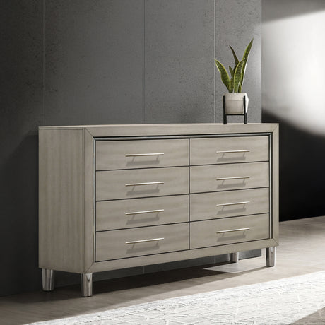 Lennox 8 Drawer Dresser-Gray