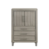 Lennox Door Chest With Led Light-Gray