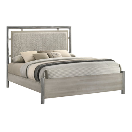 Lennox 5/0 Q Headboard, Footboard & Slat Kit-Gray
