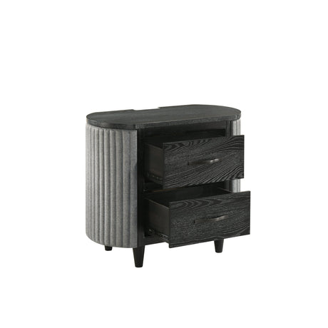 Skyline 2 Drawer Nightstand-Onyx