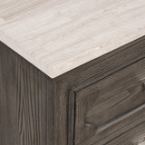 Lisbon Marble Top Nightstand-Gray