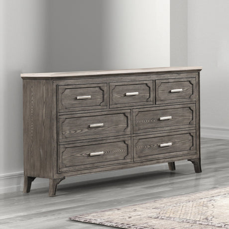 Lisbon Marble Top Dresser-Gray