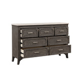 Lisbon Marble Top Dresser-Gray