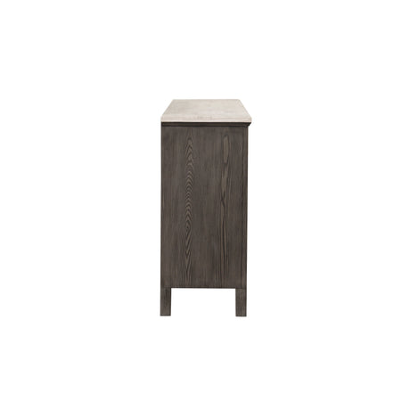 Lisbon Marble Top Dresser-Gray