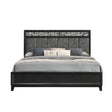 Obsidian 6/6-6/0 Ek/Wk Headboard, Footboard & Slats-Black