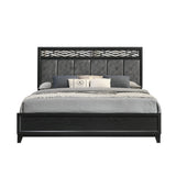 Obsidian 6/6-6/0 Ek/Wk Headboard, Footboard & Slats-Black