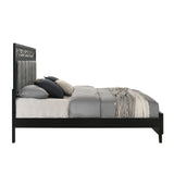 Obsidian 6/6-6/0 Ek/Wk Headboard, Footboard & Slats-Black