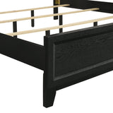 Obsidian 6/6-6/0 Ek/Wk Headboard, Footboard & Slats-Black