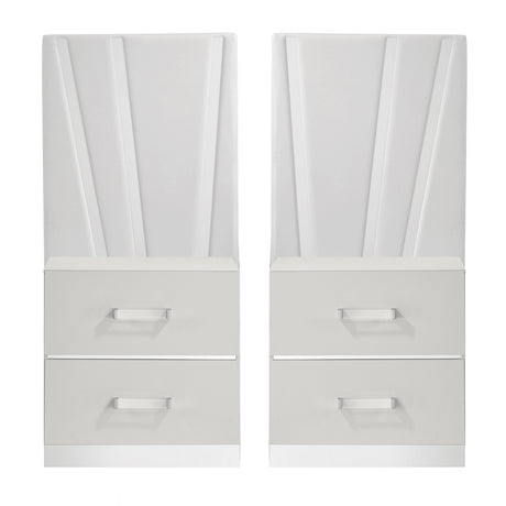 Europa Nightstand Panels, Set Of 2 - White