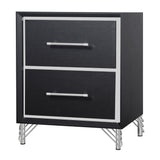 Ava 2 Drawer Nightstand-Ebony